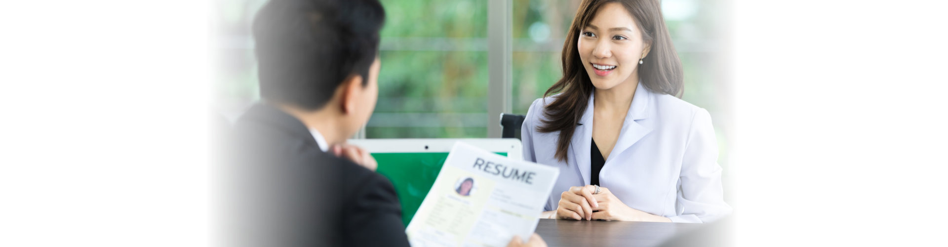 woman on a job interview