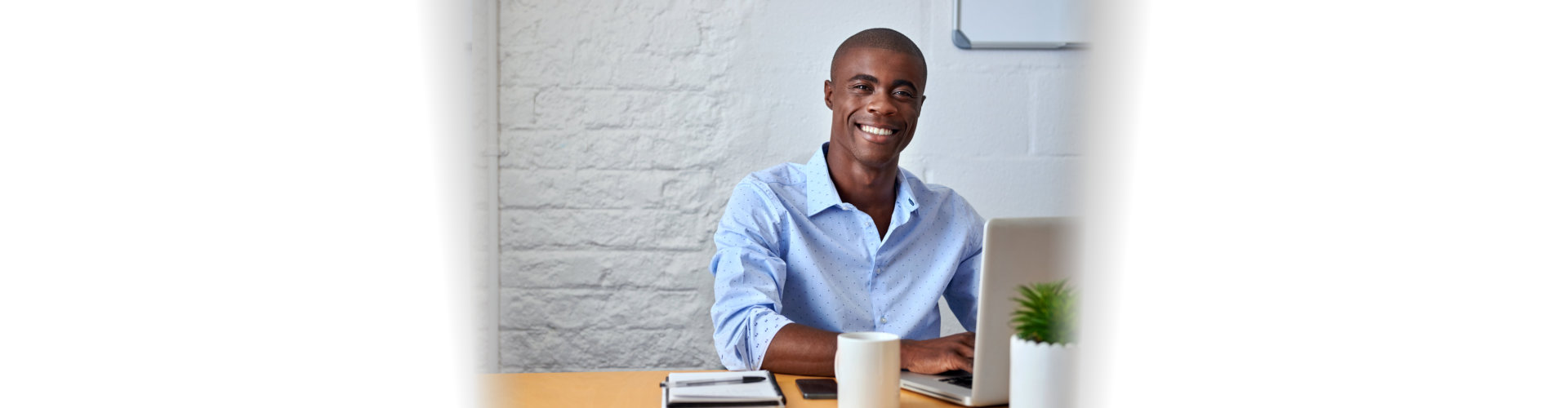 Man smiling to the camera